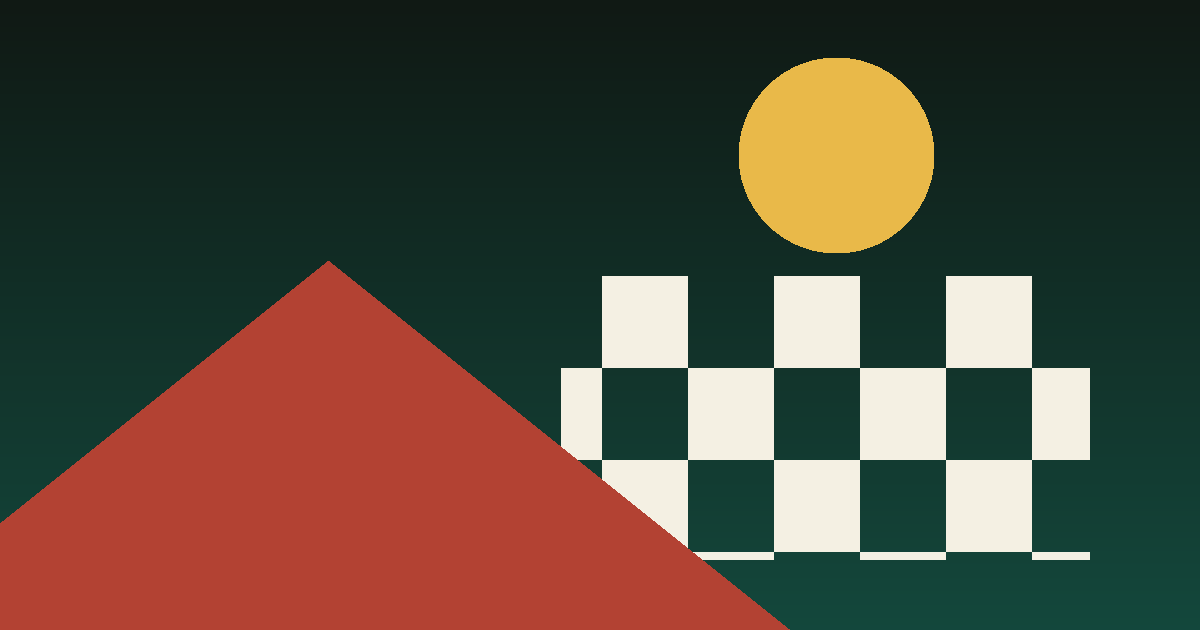 Stylized Reel of Ra how-it-works scene in the Ra Playbook color palette
